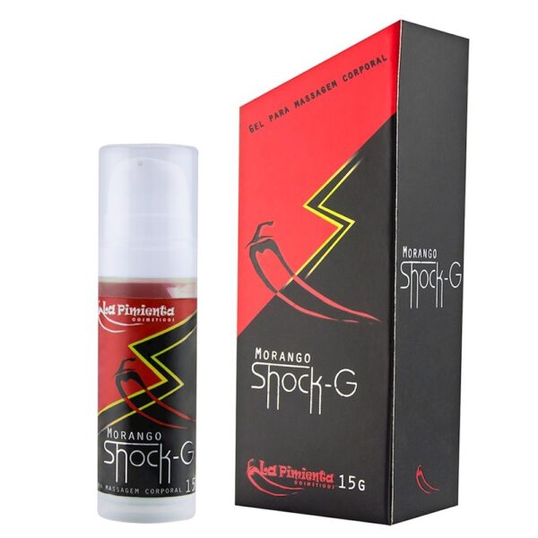 Gel Shock-G para Massagem Morango 15g LáPimenta - Sexshop