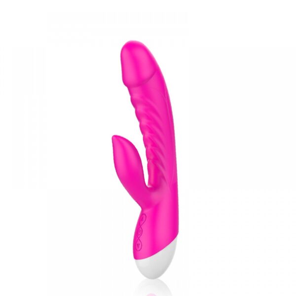 Vibrador com Saliências e Estimulador Clitoriano com 10 Modos de Vibração - Sexshop