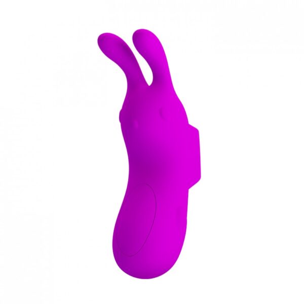 Dedeira Vibratória Recarregável Formado Coelho com 7 Modos de Vibração - PRETTY LOVE FINGER BUNNY - Sexyshop