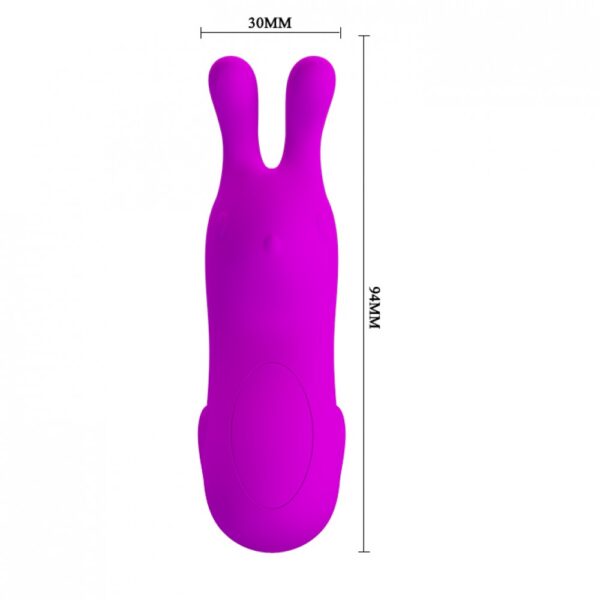 Dedeira Vibratória Recarregável Formado Coelho com 7 Modos de Vibração - PRETTY LOVE FINGER BUNNY - Sexyshop