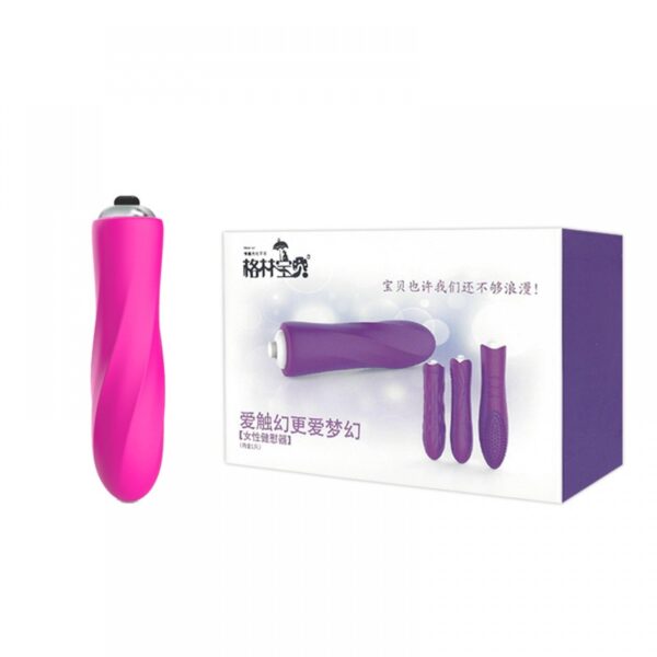 Cápsula Vibratória com Capa em Silicone Retorcida - Sexshop