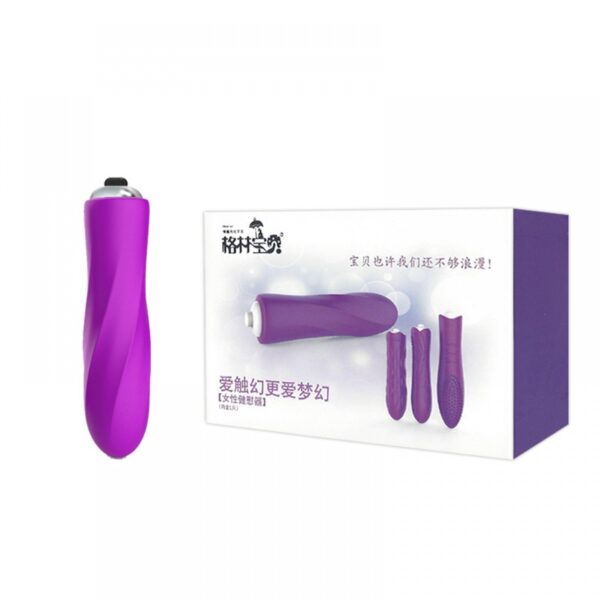 Cápsula Vibratória com Capa em Silicone Retorcida - Sexshop