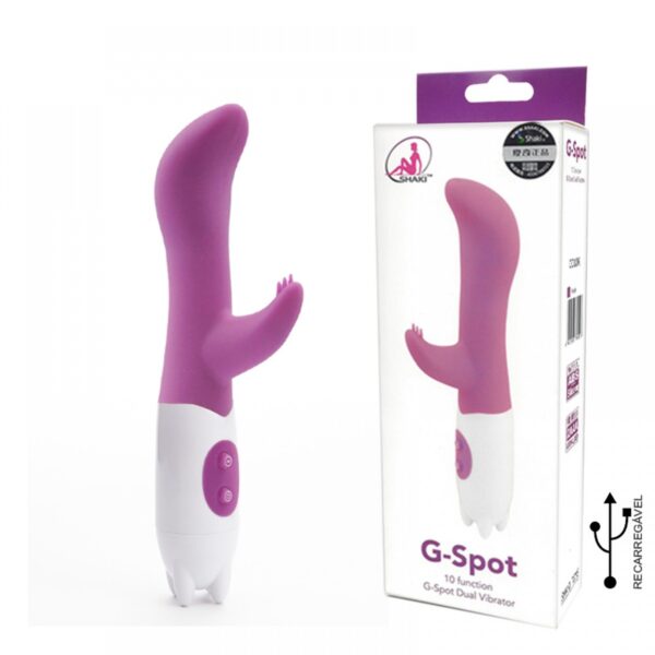 Vibrador G-Spot Recarregável com 30 Vibrações - Sexshop