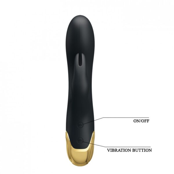 Vibrador Recarregável Luxuoso Banhado em Ouro 24k com 7 Modos de Vibração - PRETTY LOVE DOUBLE PLEASURE - Sexy shop