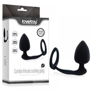 Anel Peniano Com Penetrador Anal Em Silicone - LOVETOY - Sexshop