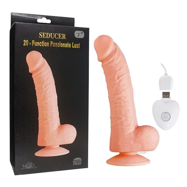 Dildo Grande Recarregável com 20 Vibrações - Passionate Lust - Aphrodisia Sex shop