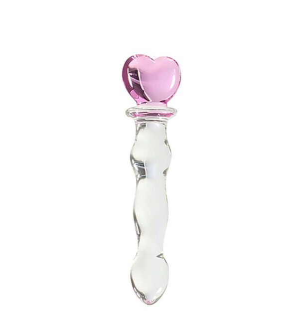 Plug Anal em Vidro Escalonado com detalhe em Coração - Sex shop - Image 2