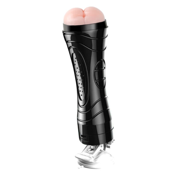 Masturbador Masculino Lanterna Formato de Anus Com Vibrador e Ventosa - Cyberskin - Image 3
