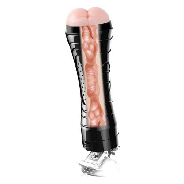 Masturbador Masculino Lanterna Formato de Anus Com Vibrador e Ventosa - Cyberskin - Image 2