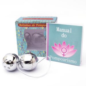 Kit Pompoarismo 02 Bolinhas Cromadas e Manual - Sexshop