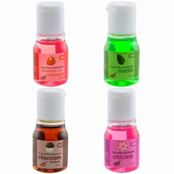 Kit 04 Gel Comestível Hot 15ml Chillies - Sex shop