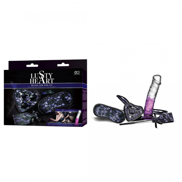 Kit Erótico Com Cinta Peniana Lusty Heart - Deluxe Cow Girl Kit - Two Tone Toy - Image 2