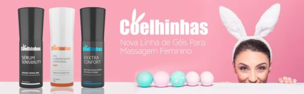Gel Lubrificante Feminino Hot - Coelhinhas - Sex shop