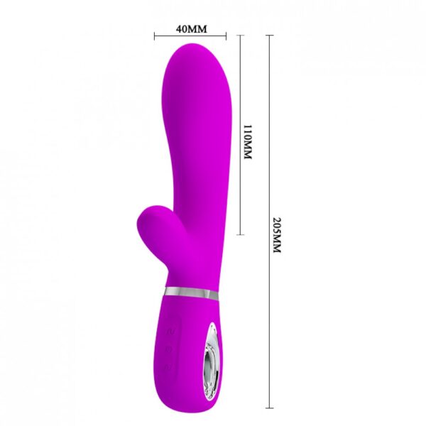 Vibrador Recarregável com Estimulador Clitoriano e 7 modos de Vibração - PRETTY LOVE THOMAS - Sexshop