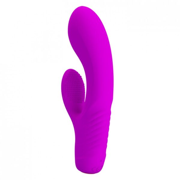 Vibrador Recarregável com Estimulador Clitoriano e 12 Modos de Vibração - PRETTY LOVE TIM - Sexshop