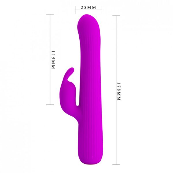 Vibrador Recarregável Rotativo com 4 Modos de Vibração e 4 Modos de Rotação - PRETTY LOVE JULIAN - Sexshop