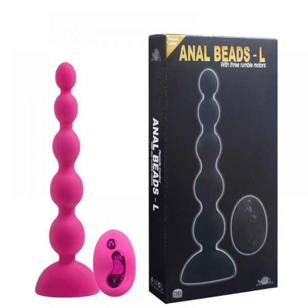 Plug Anal Recarregável Wireless com 10 Modos de Vibração - ANAL BEADS - Sex shop