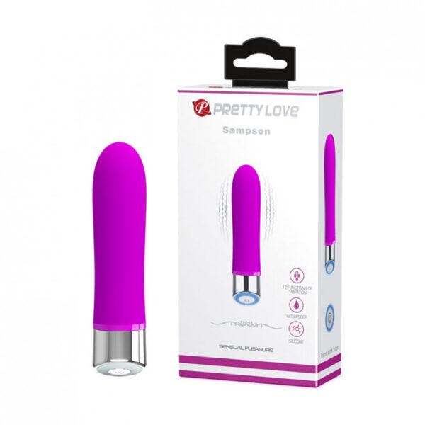 Vibrador Personal Liso com 12 Modos de Vibração - PRETTY LOVE SAMPSON - Sexy shop