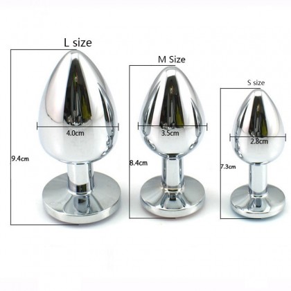 Plug Anal Joia Pequeno com Pedra em Cores Diversas - Sex shop