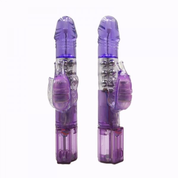 Vibrador Rotativo Multivelocidade com Estimulador Borboleta - Sexshop