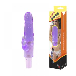 Vibrador Bastão com Capa Removível e Estimulador Clitoriano Coelho - Sexy shop