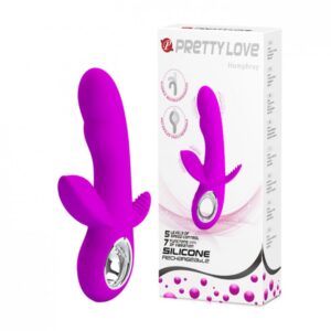 Vibrador Recarregável com Estimulador Duplo com Cerdas Macias - PRETTY LOVE HUMPHRAY - Sex shop