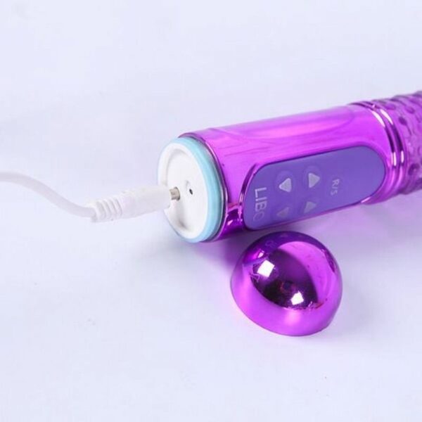 Vibrador Rotativo Igox Vai e vem Libo Lilás 36 Vibrações Recarregável USB - Sex shop