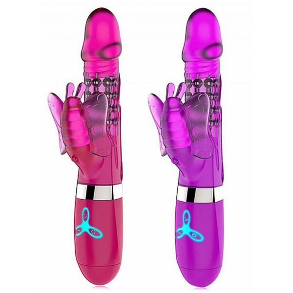 Vibrador Rotativo com Borboleta Estimuladora de Clitóris IGOX - 6 Vibrações - Sex shop