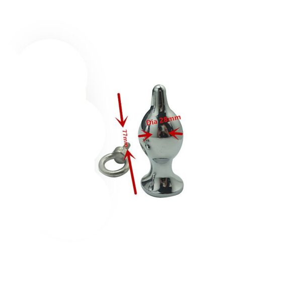 Plug Anal Gotinha em Metal e e Rosca 7cm - Sex shop