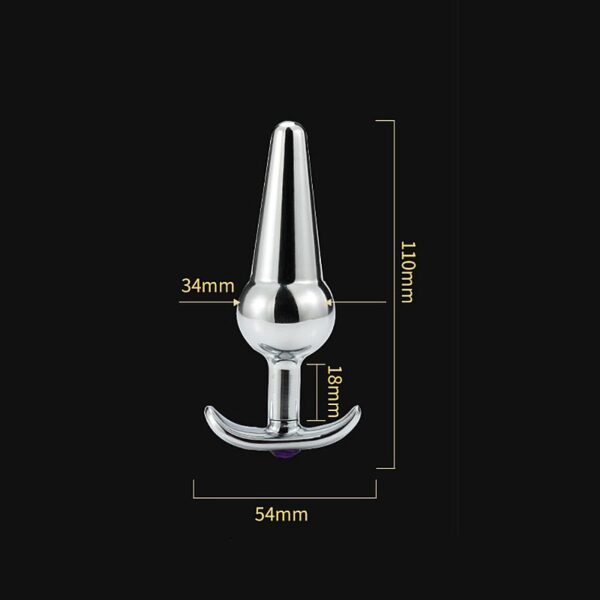 Plug anal de luxo em Aço inoxidável 11cm - Sex shop