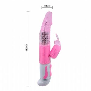 Vibrador Jack Rabbit Fascination Rotativo com Estimulador Coelhinho - 18 Funções - Sex shop