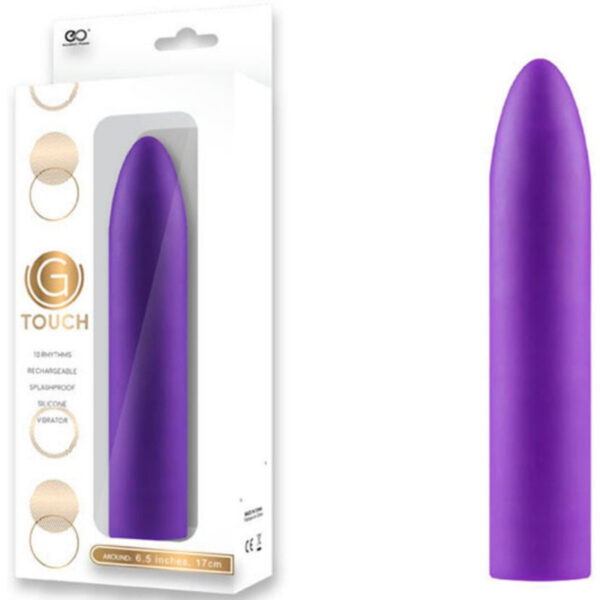 Vibrator Lilas G-Touch - 6.5" 10 Rhythms Rechargeable Silicone - Sexshop