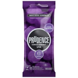 Preservativo Uva com 6 unidades Prudence - Sex shop