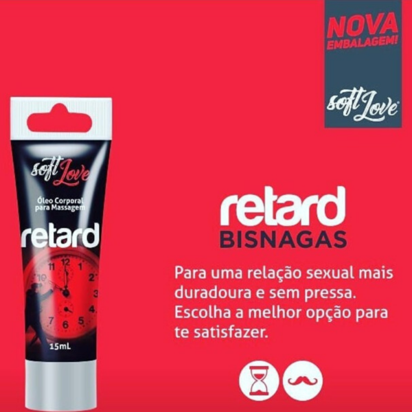 Kit 03 Retardador Masculino Gel Retard Bisnaga 15ml Soft Love