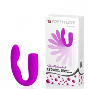 Vibrador Recarregável Ajustável com 12 Modos de Vibração - PRETTY LOVE QUINTION - Sexshop