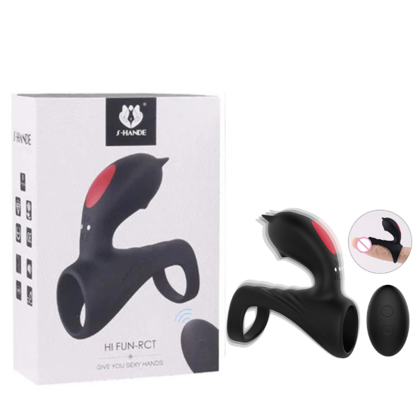 Anel Peniano com Estimulador de Clitóris Recarregável- Hi Fun - S-Hande - Sexshop
