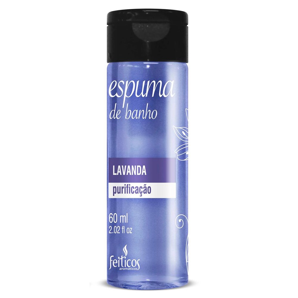 Kit 03 Espuma de Banho Lavanda Purificação 60ml Feitiços - Sexshop