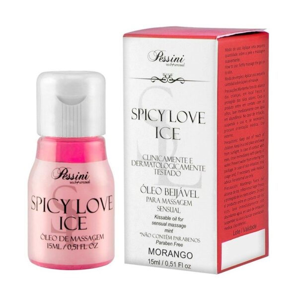 Kit 03 Gel Comestível Morango Spicy Love Ice 15ml Pessini - Sex shop