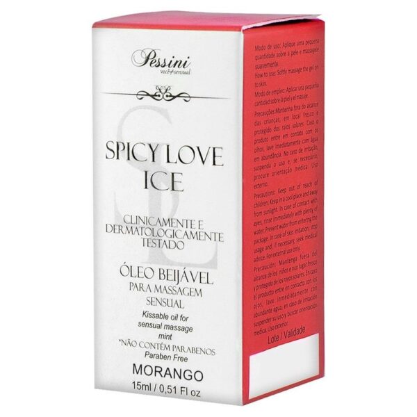 Kit 03 Gel Comestível Morango Spicy Love Ice 15ml Pessini - Sex shop