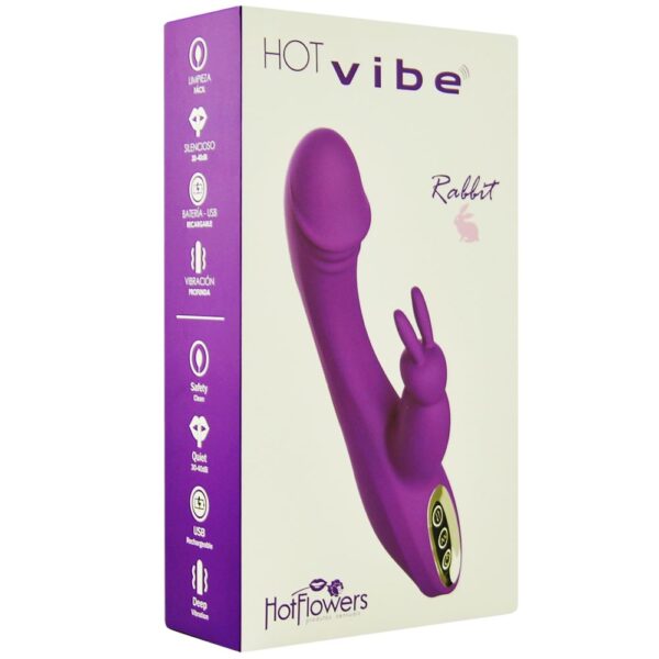 Vibrador Hot Vibe Rabbit 07 Vibrações Hot Flowers - Sex shop