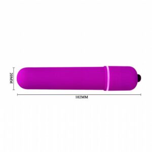 Vibrador Aveludado Power Bullet com 10 Vibrações - 9 cm - Baile - Sexshop