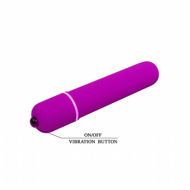 Vibrador Aveludado Power Bullet com 10 Vibrações - 9 cm - Baile - Sexshop