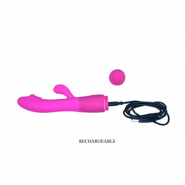 Vibrador Ponto G com Plug Lateral - Pretty Love - Sexshop