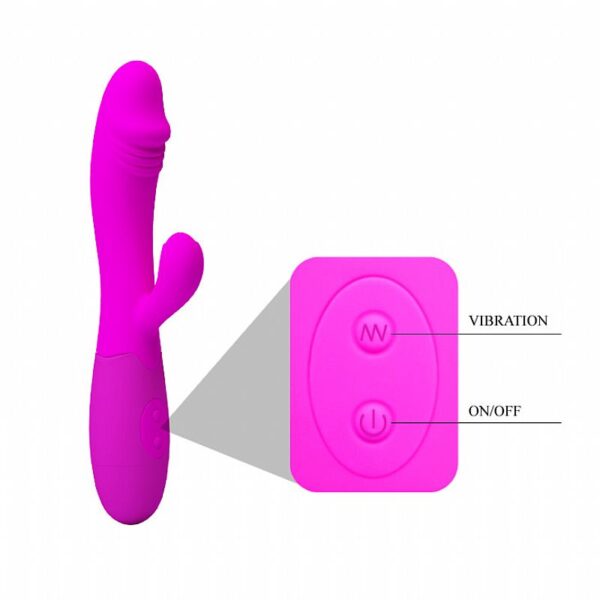 Vibrador Ponto G com Plug Lateral - Pretty Love - Sexshop