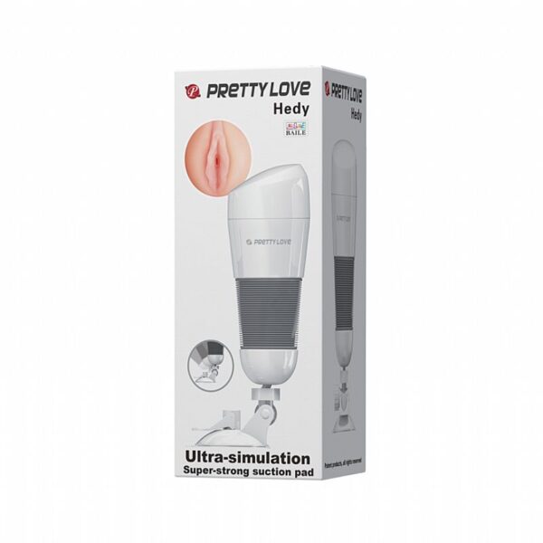 Vagina Lanterna em Cyberskin com Vibro e Ventosa - Pretty Love Hedy - Sexshop