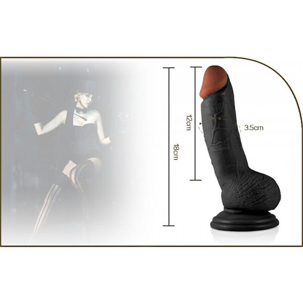 Pênis Real Extreme Preto 7.0" - Lovetoy - Sexshop