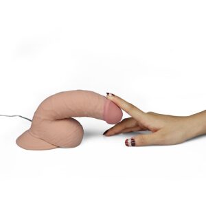 Pênis Realístico em CyberSkin com Vibrador - 18x4,5 cm - Lovetoy - Sexshop