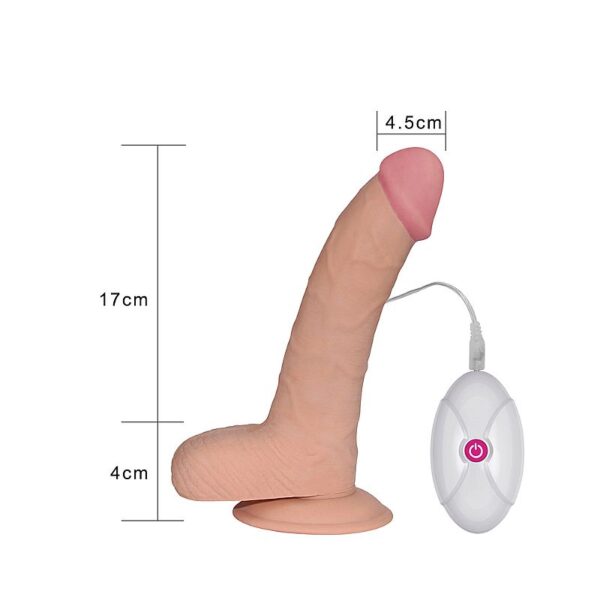 Pênis Realístico com Vibro em CyberSkin com Vibrador - 23x5cm - Lovetoy - Sexshop