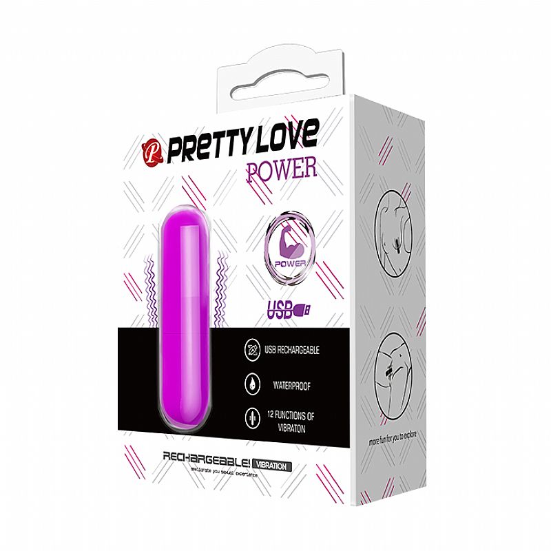 Vibrador Bullet Recarregável - Power - Pretty Love - Sexshop