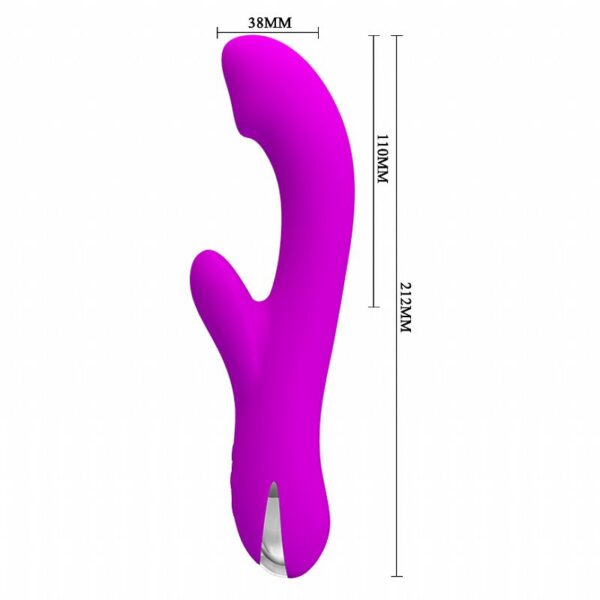 Vibrador e Estimulador com Aquecimento Recarregável - Cornelius - Pretty Love - Sexshop